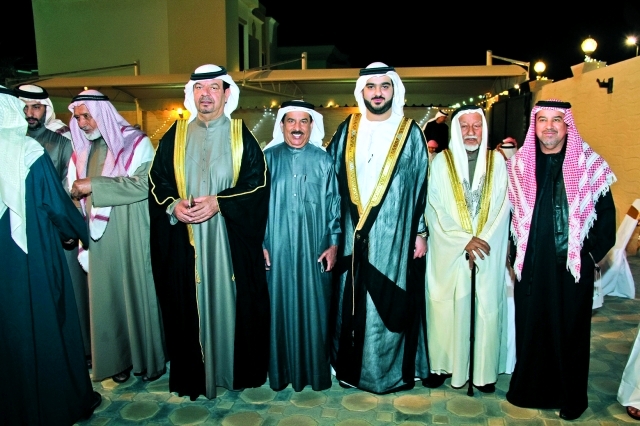 "أحمد جاسم وجد العريس والعريس راشد ووالد العريس وعدد من الأقارب"