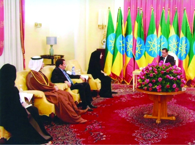 "ريم الهاشمي خلال لقائها الرئيس الإثيوبي - وام"