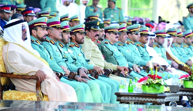 "قيادات الشرطة وكبار الضباط خلال الحفل"