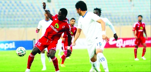 "جانب من مباراة الأهلي واتحاد الشرطة - البيان"