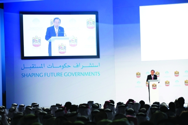 "بان كي مون يلقي كلمة رئيسية ضمن فعاليات الدورة الثالثة من القمة الحكومية"