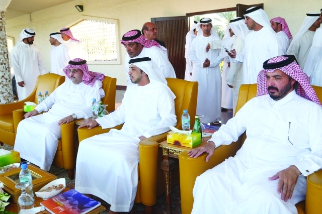 "منصور بن زايد يشهد ختام البطولة بحضور عبد الله آل ثاني تصوير: مرهف العساف"