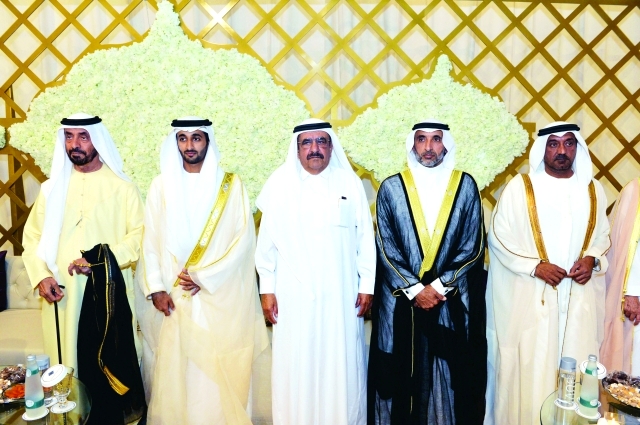"حمدان بن راشد وأحمد بن سعيد ومحمد بن خليفة وسعيد بن محمد وراشد بن دلموك"
