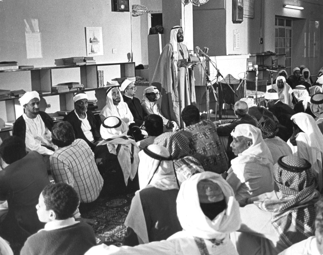"ملقياً كلمة خلال احتفال بذكرى المولد النبوي"