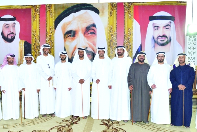 "سالم محمد بن ركاض العامري والعريسان وعدد من الأهل والأصدقاء"