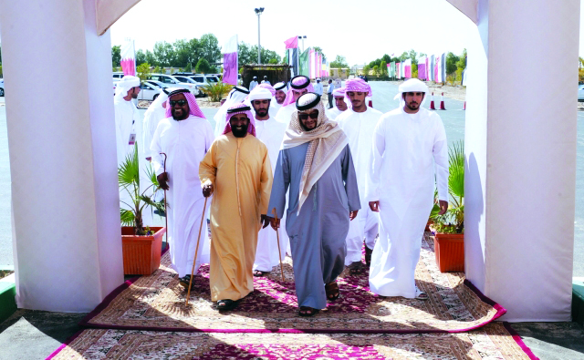"سلطان بن زايد آل نهيان خلال حضوره فعاليات المهرجان-\tالبيان"