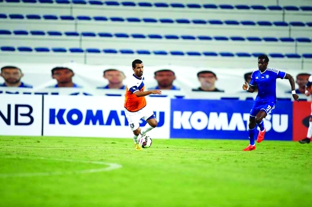 "من مباراة الذهاب بين النصر وكاظمة الكويتي - البيان"