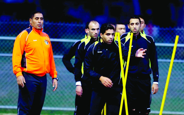 "من تدريبات المنتخب الأردني - البيان"