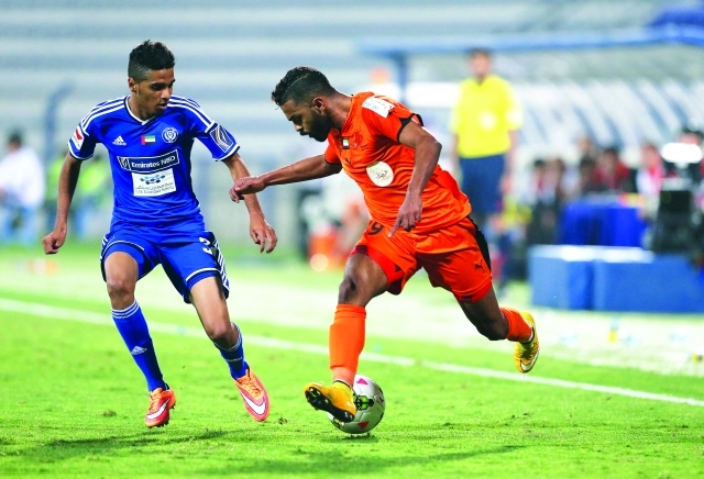 "عجمان عاد بنقطة ثمينة من ملعب النصر - تصوير - غلام كاركر"