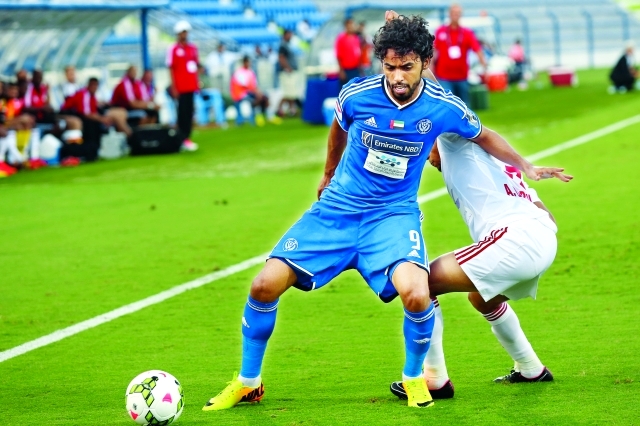"عبد الله قاسم في إحدى مباريات العميد في الدوري - البيان"