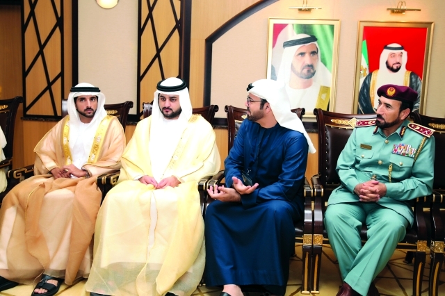 "حمدان ومكتوم بن محمد ومحمد القرقاوي وسيف الشعفار"