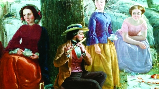 "إحدى اللوحات المجسمة في المعرض"