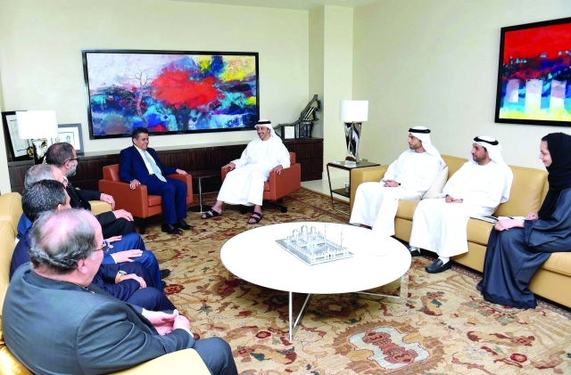"عبدالله بن زايد خلال استقباله وزير الخارجية الليبي - وام"