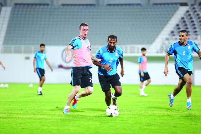 "جانب من تحضيرات الوحدة للمباراة - البيان"