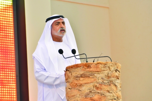 "نهيان بن مبارك خلال كلمته في افتتاح الفعاليات"