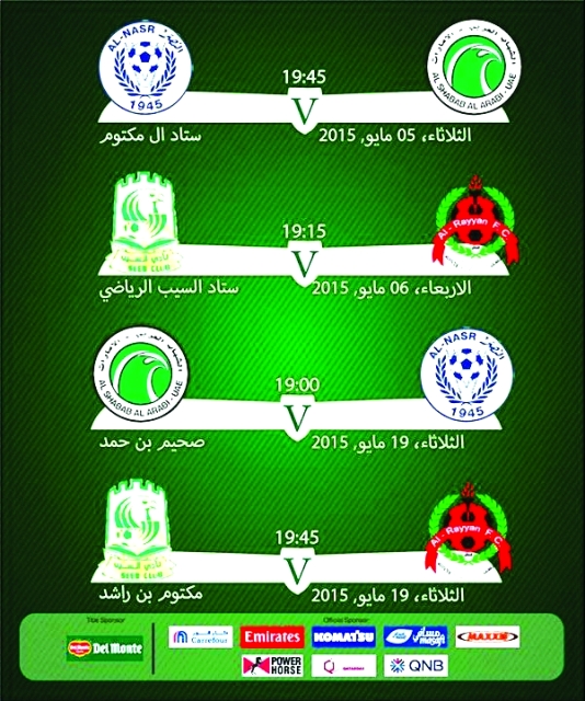 "جدول وملاعب مباريات - البيان"