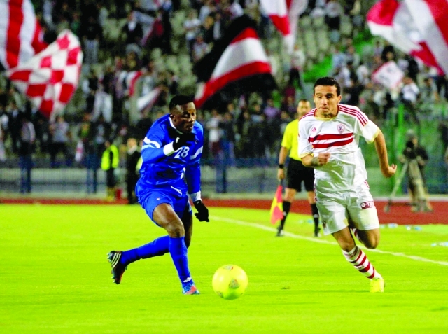 "الزمالك والفتح الرباطي في لقاء الذهاب - البيان"