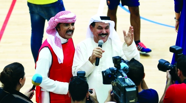 "المعلق الرياضي كفاح الكعبي وعبد الله بالخير"