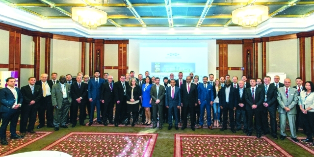 "■ وفد واحة دبي للسيلكون خلال حفل تكريم شركائها في المانيا  |  البيان"