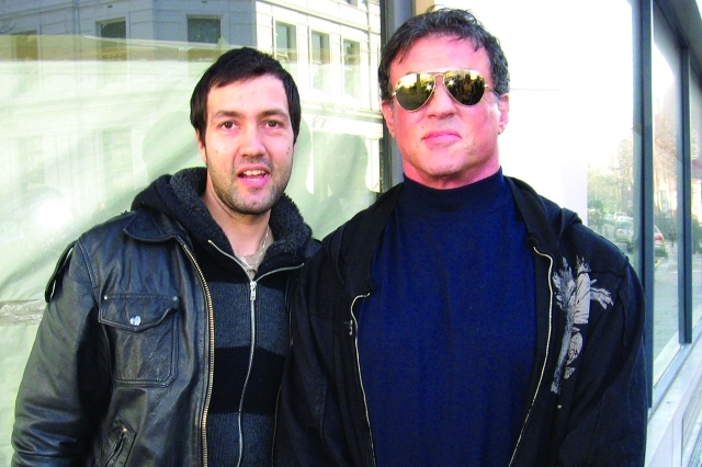 "■ جيسون ثانوس مع سيلفستر ستالوني"