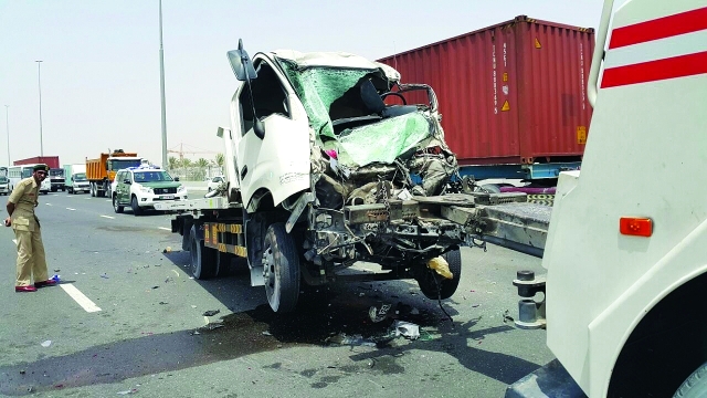 "حادث تصادم وقع الأحد الماضي  |  من المصدر"