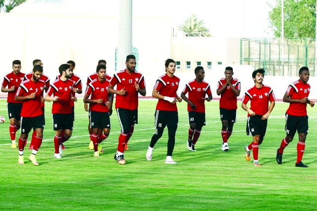 "■ من تدريبات المنتخب في المعسكر الداخلي | البيان"