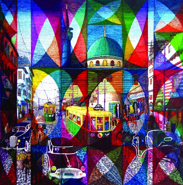 "■ جامع الصنائع وسوق الفرواتيه برؤية تجريدية 2008"