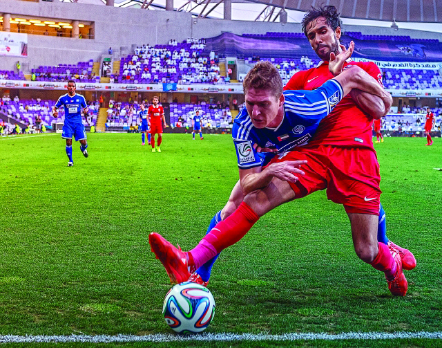 "■ من مباراة النصر والأهلي أول من أمس | تصوير: علي عيسى"