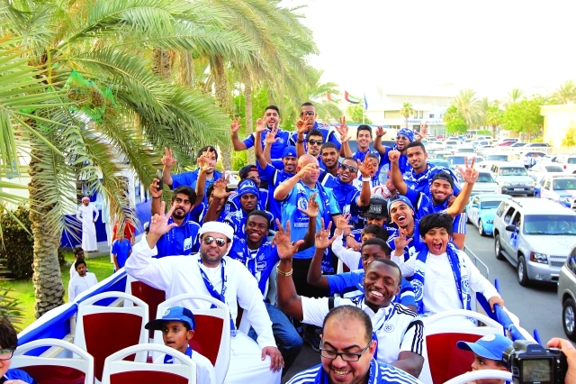 "■ لاعبو النصر خلال مشاركتهم في المسيرة | تصوير- عاطف الغمري"