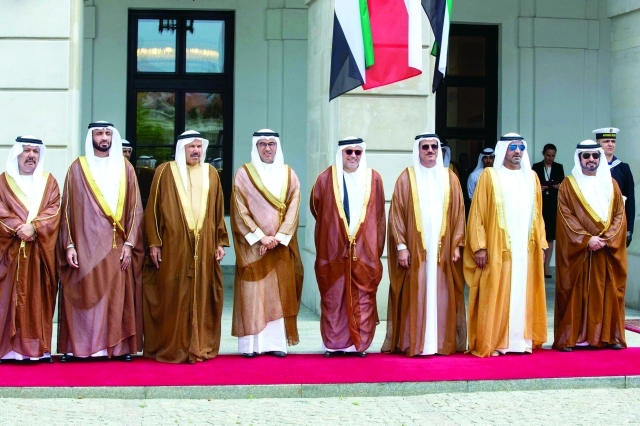 "■ أحمد بن سعيد وحمدان بن مبارك وسلطان المنصوري وأنور قرقاش ومحمد الشيباني ومصبح الفتان ومحمد العبار وعاصم آل رحمة"