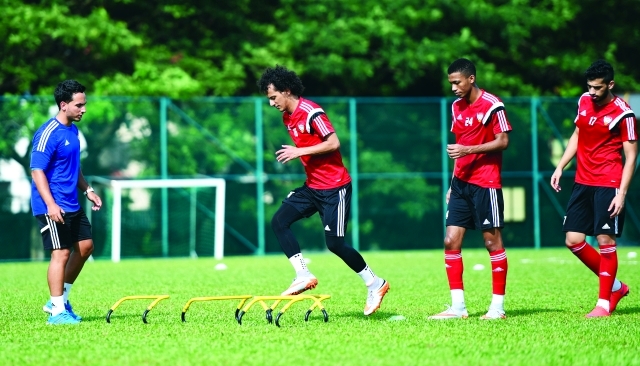 "■ المنتخب الوطني جاهز للقاء الغد | تصوير - هشام تيكنوين"