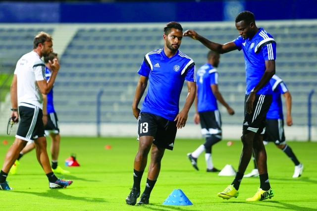 "■ فهد حديد خلال تدريبات سابقة مع النصر | أرشيفية"
