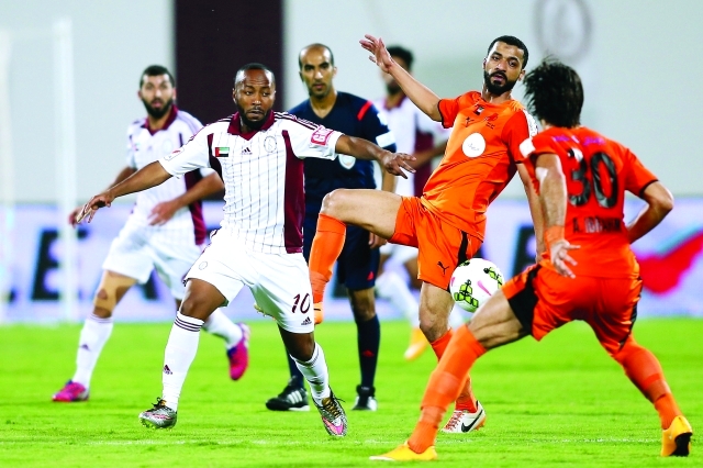 "من لقاء عجمان مع الوحدة في الدوري البيان"