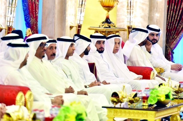 "■ مكتوم بن محمد وأحمد بن سعيد وأحمد ومنصور بن محمد وحشر بن مكتوم وضاحي خلفان والفطيم"