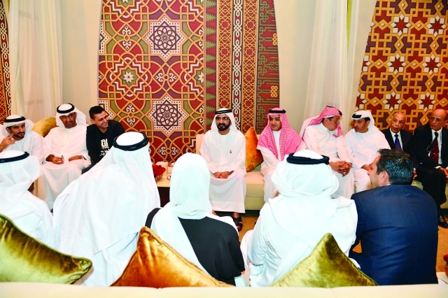 "محمد بن راشد يتبادل الحوار مع القيادات الإعلامية بحضور حمدان بن محمد وسلطان الجابر ووليد الابراهيم"