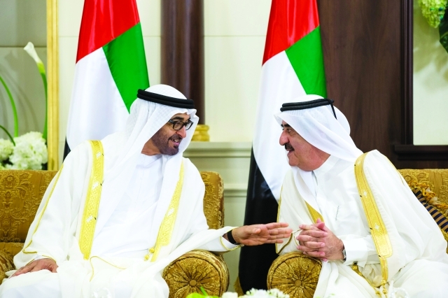 "محمد بن زايد في حديث مع سعود المعلا"