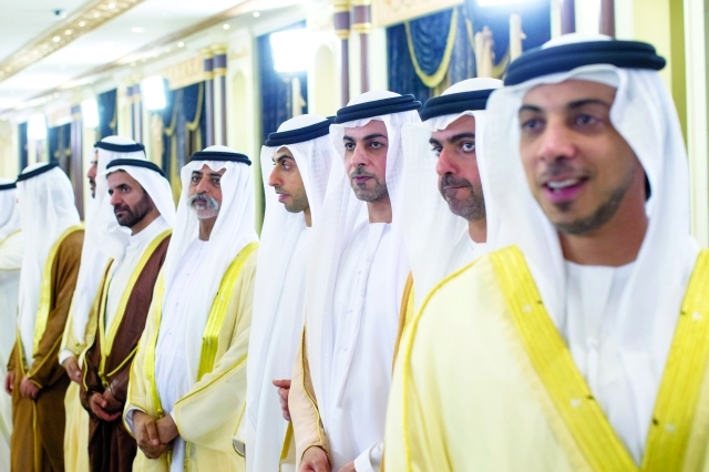 "■ منصور وحامد وعمر وخالد بن زايد ونهيان بن مبارك وأحمد بن سيف"