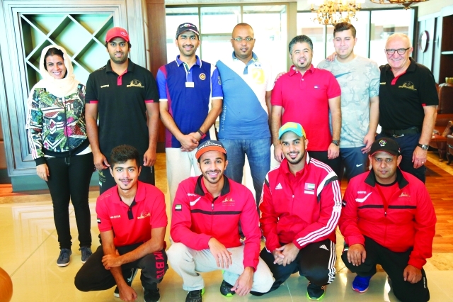 "■ فريق فزاع قبيل مغادرته إلى إيطاليا | البيان"