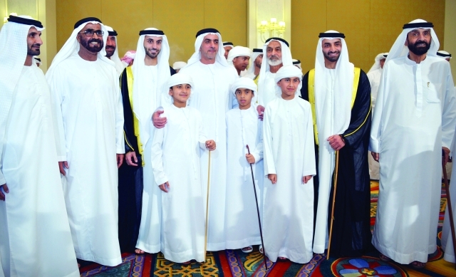 "■ سيف بن زايد خلال حضوره الحفل"