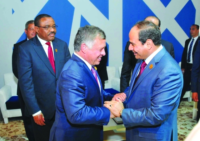 "■ السيسي مع عبدالله الثاني"