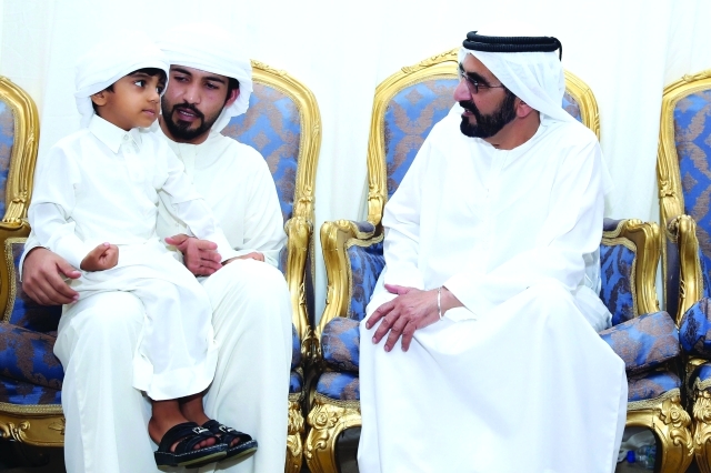 "■ نائب رئيس الدولة معزياً أسرة الشحي"