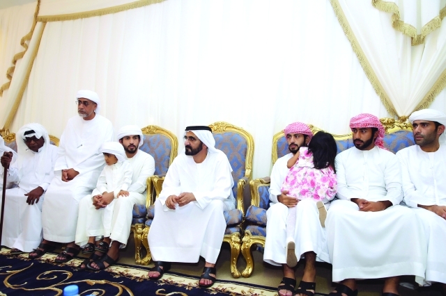 "■ نائب رئيس الدولة معزياً أسرة الشحي"