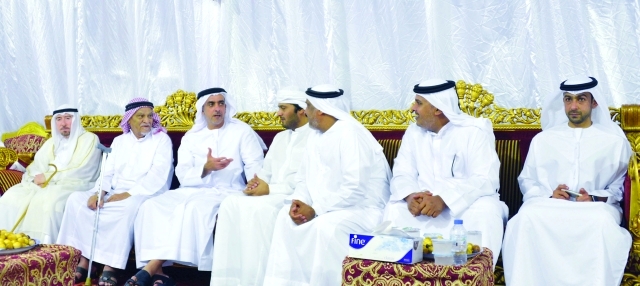 ".. وسموه معزياً أسرة المنهالي في أبوظبي"