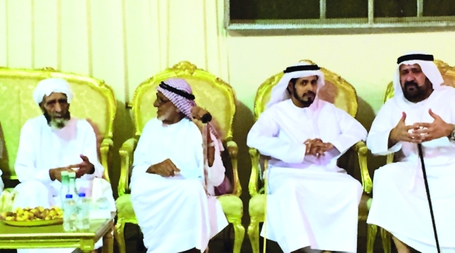 "■ وفد جمعية«كلنا الإمارات» خلال تقديم العزاء | وام"