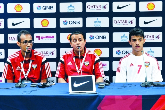 "عبدالله الشاهين وعبدالله عبدالرحمن في المؤتمر الصحفي"