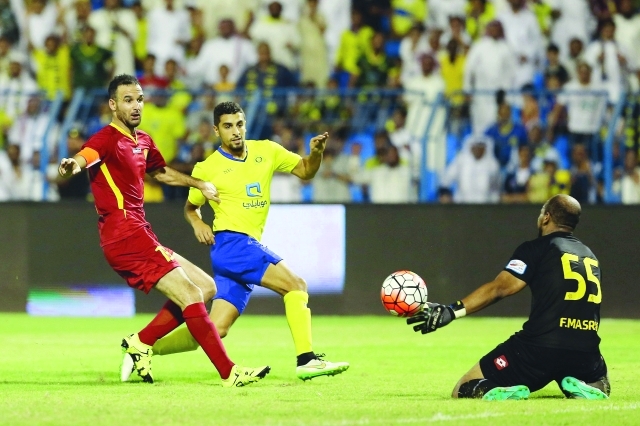 "■ لقطة من لقاء النصر والقادسية | إي بي إيه"