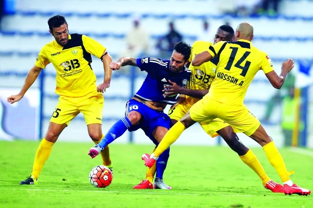 "■ من مباراة الوصل والنصر  |  تصوير - سالم خميس"