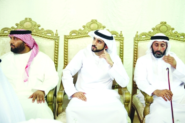 "■ حمدان بن محمد خلال عزاء الأحبابي"
