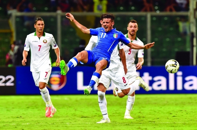 "■ جانب من لقاء إيطاليا وبلغاريا | رويترز"