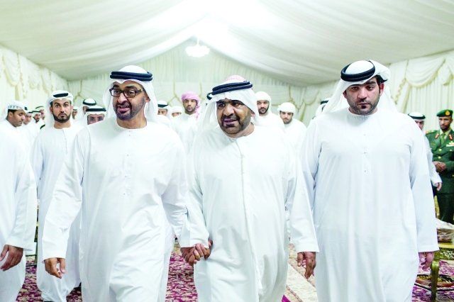"■سموه يواسي ذوي الشهيد محمد الحوسني"